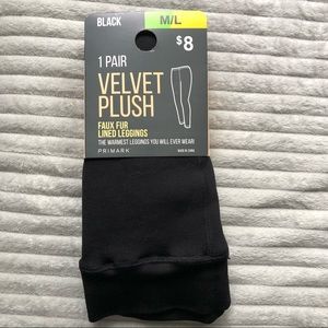 NWT Black Primark Faux Fur lined tights/leggings. M/L